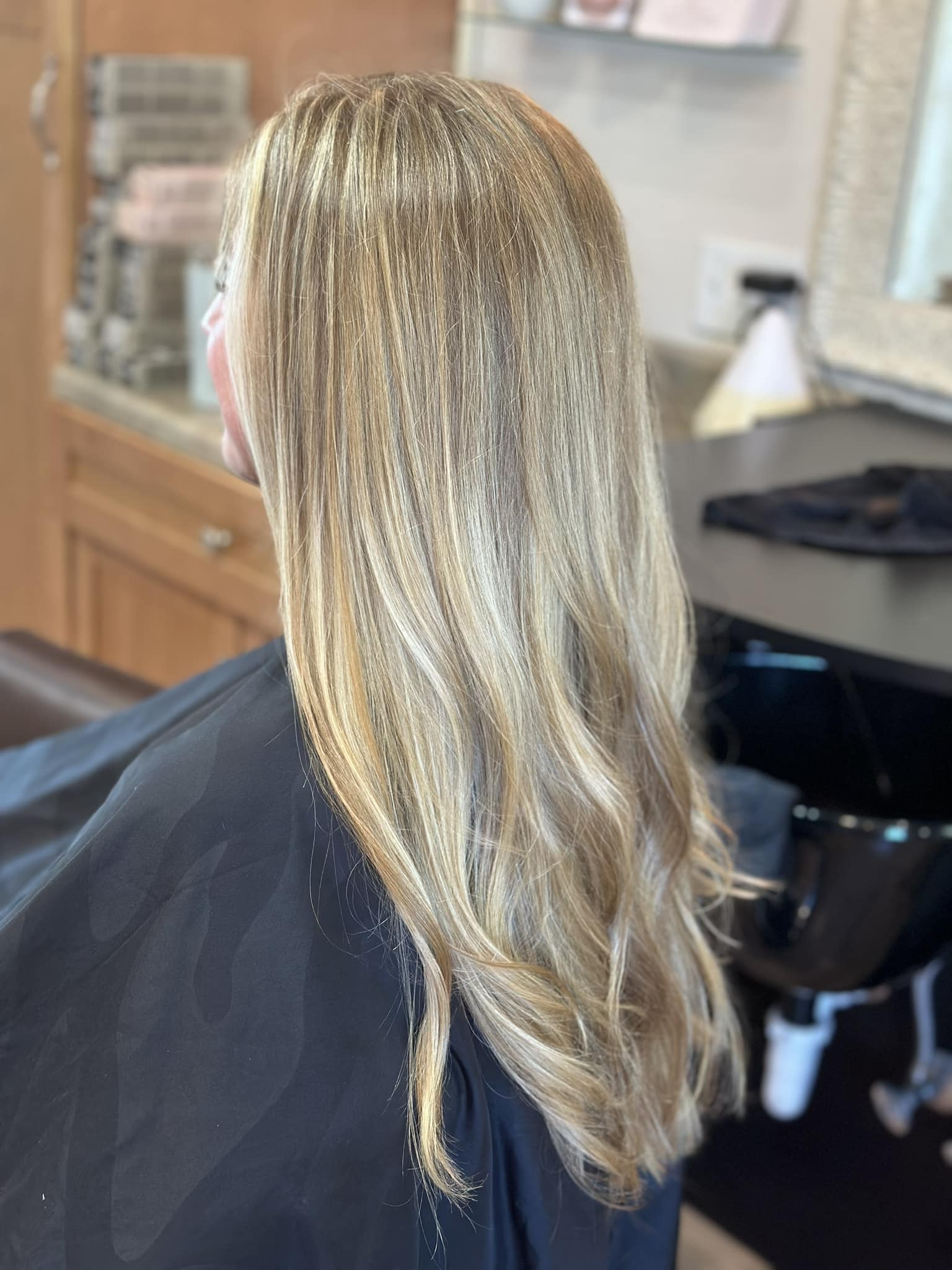 Blonde Custom Highlights and Haircut at Denise's Designs Hair, Beauty and Permanent Makeup Oak Creek Wisconsin